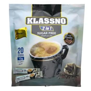 كلاسنو قهوة 2 في 1 خالية من السكر 12جرام