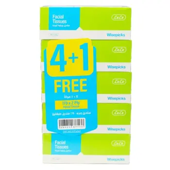 لولو وايز بيكس مناديل الوجه طبقتين 170قطعة