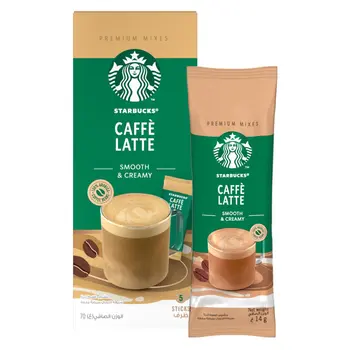 ستاربكس كافيه لاتيه مزيج قهوة سريعة التحضير ناعمة وكريمية 14جرام