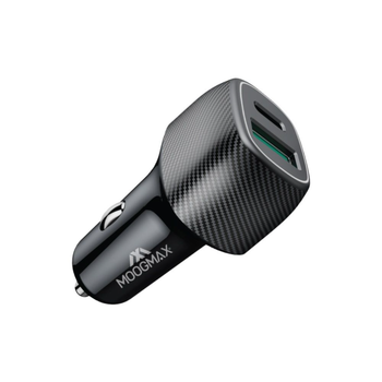 موج ماكس راس شاحن سياره 38 وات بمنفذين اللون الاسود 1قطعة