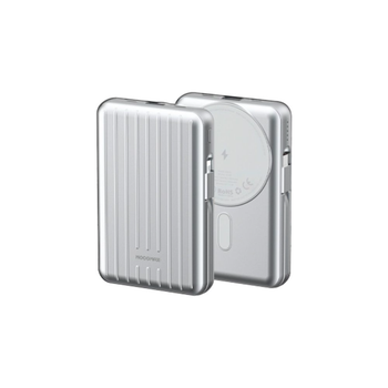 موج ماكس باور بانك 20 الف يدعم الشحن الاسلكي لون سلفر 1قطعة