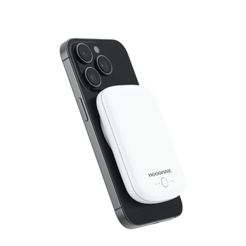 موج ماكس باور بانك لا سلكي يشحن الساعه والجوال لون سماوي 1قطعة