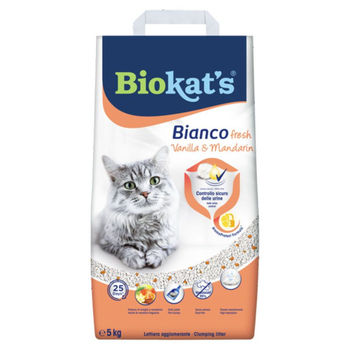Biokats Bianco Fresh Vanilla & Mandarin Cat Litter 5kg