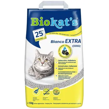 Biokats Bianco EXTRA Cat Litter with Activated Carbon 5kg