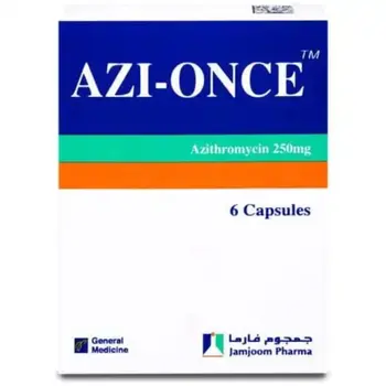 Jamjoom Pharma AZI-ONCE Azithromycin Capsules 6x250mg