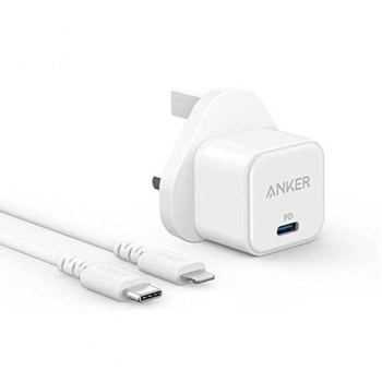 Anker 20W C-Port Wall Charger with Cable White