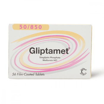 Gliptamet Sitagliptin Metformin Tablets 56 Count