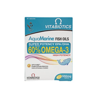 Vitabiotics AquaMarine Omega-3 Capsules 60 Count