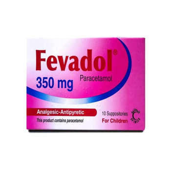 Fevadol Supp 350mg Analgesic-Antipyretic for Children