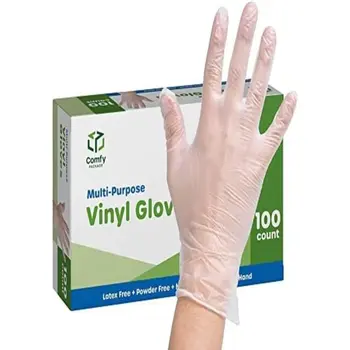 فينيل قفازات خالية من البودرة حجم كبير 100 قطعة