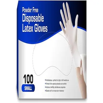 لاتيكس كفوف بدون بودرة صغير 100 قطعة