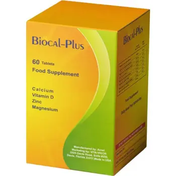 Biocal-Plus Calcium Vitamin D Zinc Magnesium Tablets 60 Count