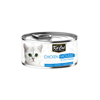 كت كات طعام رطب للقطط موس الدجاج مع التونة 80جرام