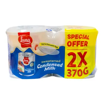 لونا حليب مكثف محلى 2×370جرام