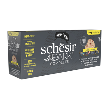 Schesir After Dark Cat Food Variety Pack 12x80g