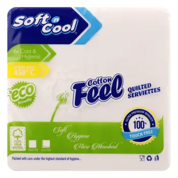 Soft N Cool Cotton Feel Eco-Friendly Paper Napkins 25 Pcs