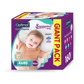 Optimal Maxi Plus Baby Diapers 4+ Years 40 Pieces