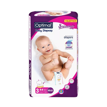 Optimal Super-Absorbent Baby Diapers 44 Pieces