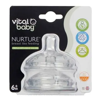 Vital Baby Nurture Fast Flow Teats 2-Pack