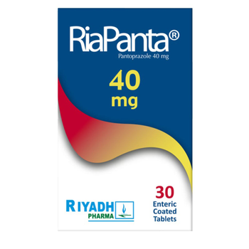 Riyadh Pharma RiaPanta Pantoprazole Tablets 40mg 30 Count