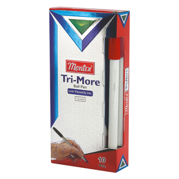 مونتكس تراي-مور - أقلام حبر منخفض اللزوجة، سن 1.0 مم، عبوة من 10 أقلام