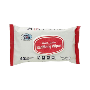 Cool & Cool Anti-Bacterial Sanitizing Wipes 40 Pieces