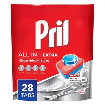 Pril All In 1 Auto Dish Washing Tablets 28 Tabs