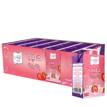 كواليتي حليب بنكهة الفراولة 1×24 200مل