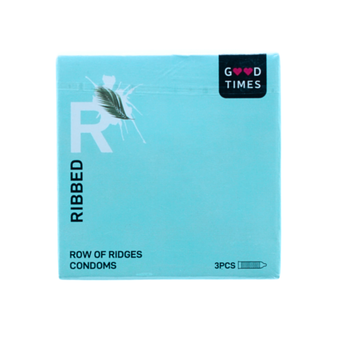 Good Times Ribbed Condoms 3 Pieces