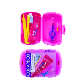 Curaprox Pink Travel Set Swiss Premium Oral Care