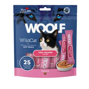 Woolf WildCat Tuna & Salmon Snack 25x14g
