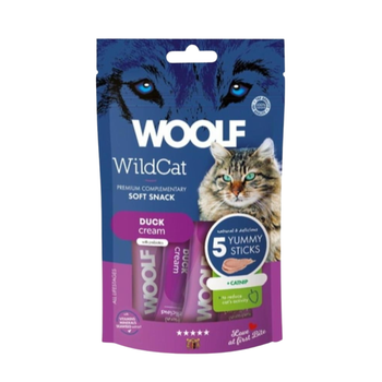 Woolf WildCat Duck Treats with Catnip 5x14g
