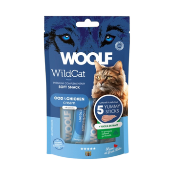 Woolf WildCat Cod & Chicken Cat Treats 5x14g