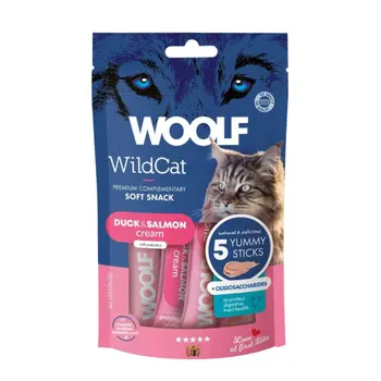Woolf WildCat Duck & Salmon Cat Treats 5x14g
