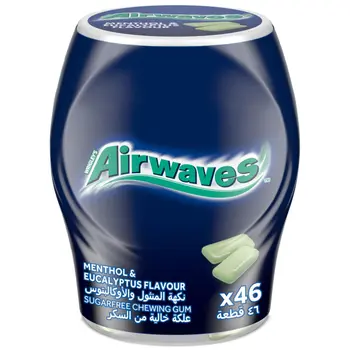 Airwaves Menthol & Eucalyptus Sugar-Free Chewing Gum 46Pieces