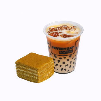 Honey Iced Latte and Cake Combo