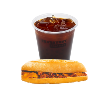 Iced Americano & Tuna Ciabatta Sandwich