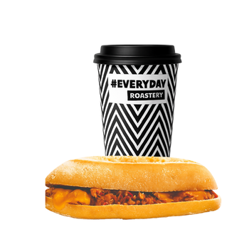 Hot Coffee Day And Tuna sandwich Ciabatta