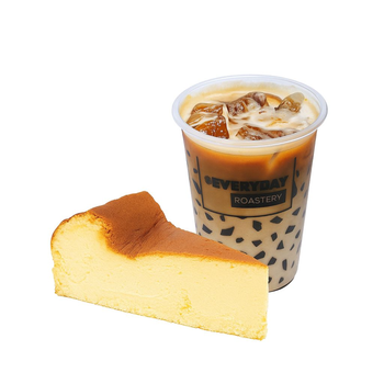 Iced Latte & San Sebastian Cheesecake Combo