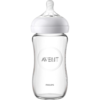 فيليبس ايفنت رضاعة زجاج ناتشورال بغطاء 240مل