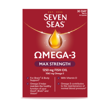 سيفن سيز اوميجا ٣ عالي التركيز 1250 اوميجا 30كبسولة