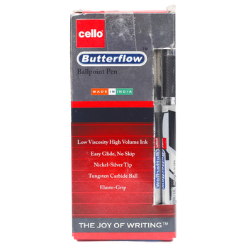 تشيلو باترفلو قلم حبر جاف أسود 12قطعة