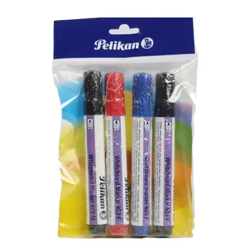بيليكان أقلام تحديد للسبورة البيضاء 4قطعة