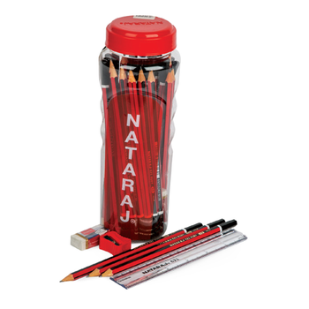 Nataraj Red Stationery Jar