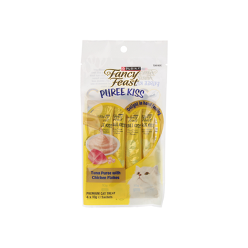 Fancy Feast Tuna Puree With Chicken Flakes Cat Treats 4x10g