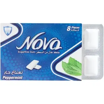 Nova Peppermint Sugar-Free Chewing Gum 8 Pieces