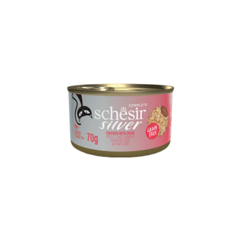 Schesir Silver Chicken & Duck Senior Cat Food 70g