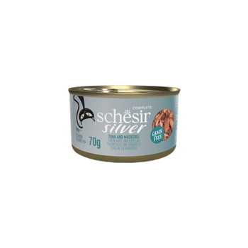 Schesir Silver Tuna & Mackerel Senior Cat Food 70g