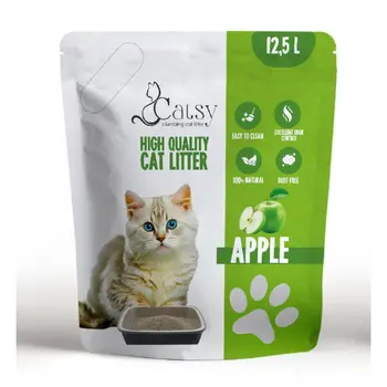 كاتسي رمل قطط عالي الجودة برائحة التفاح 12.5لتر