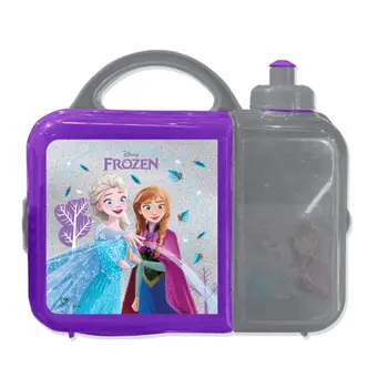 Disney Frozen Purple Water Bottle & Lunchbox 1piece